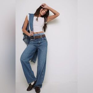 We The Free Womens Double Button Straight-Leg Jeans Size 27 Long